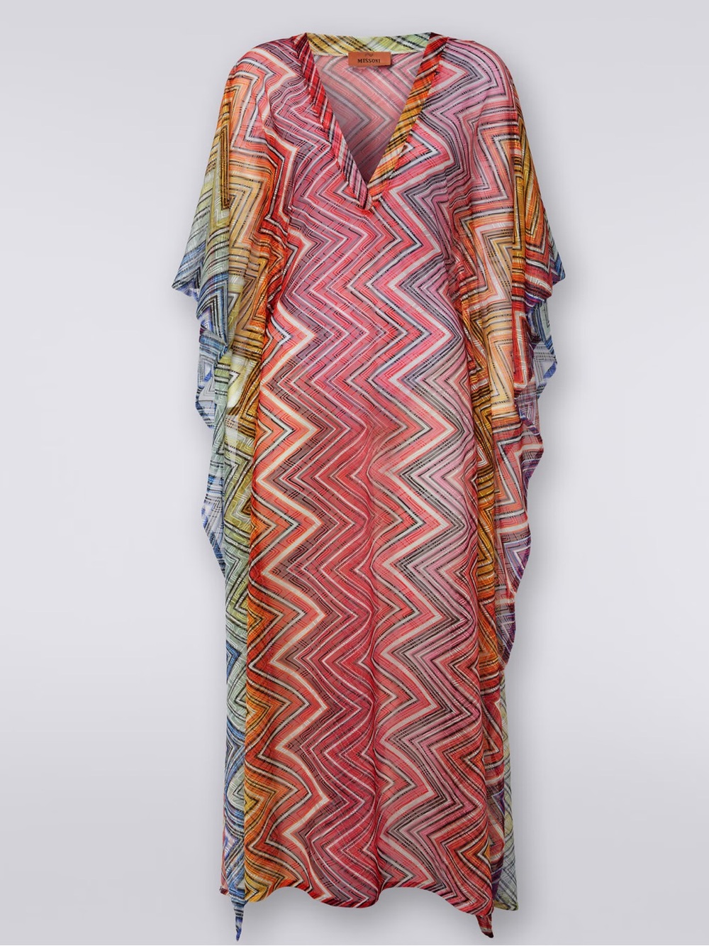 Missoni Multicolor Zigzag Kaftan - Red, Yellow, Blue, Cream